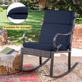 thumbnail image 2 of MOONORAH Outdoor Chair Cushions, 44"L x 21.5"W Patio Seat Cushions Outdoor Chair Pads with Ties, Waterproof Outdoor Chair Cushion Garden Sofa Couch Chair Pads, Sofe Comfortable, Blue, 2 of 9