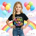 thumbnail image 2 of Curuila Child Toddler Girls T-Shirts Short Sleeve Letter Print Crew Neck Tops For Girls Everyday Wear Fashion Tee Size 10-11 Years, 2 of 4