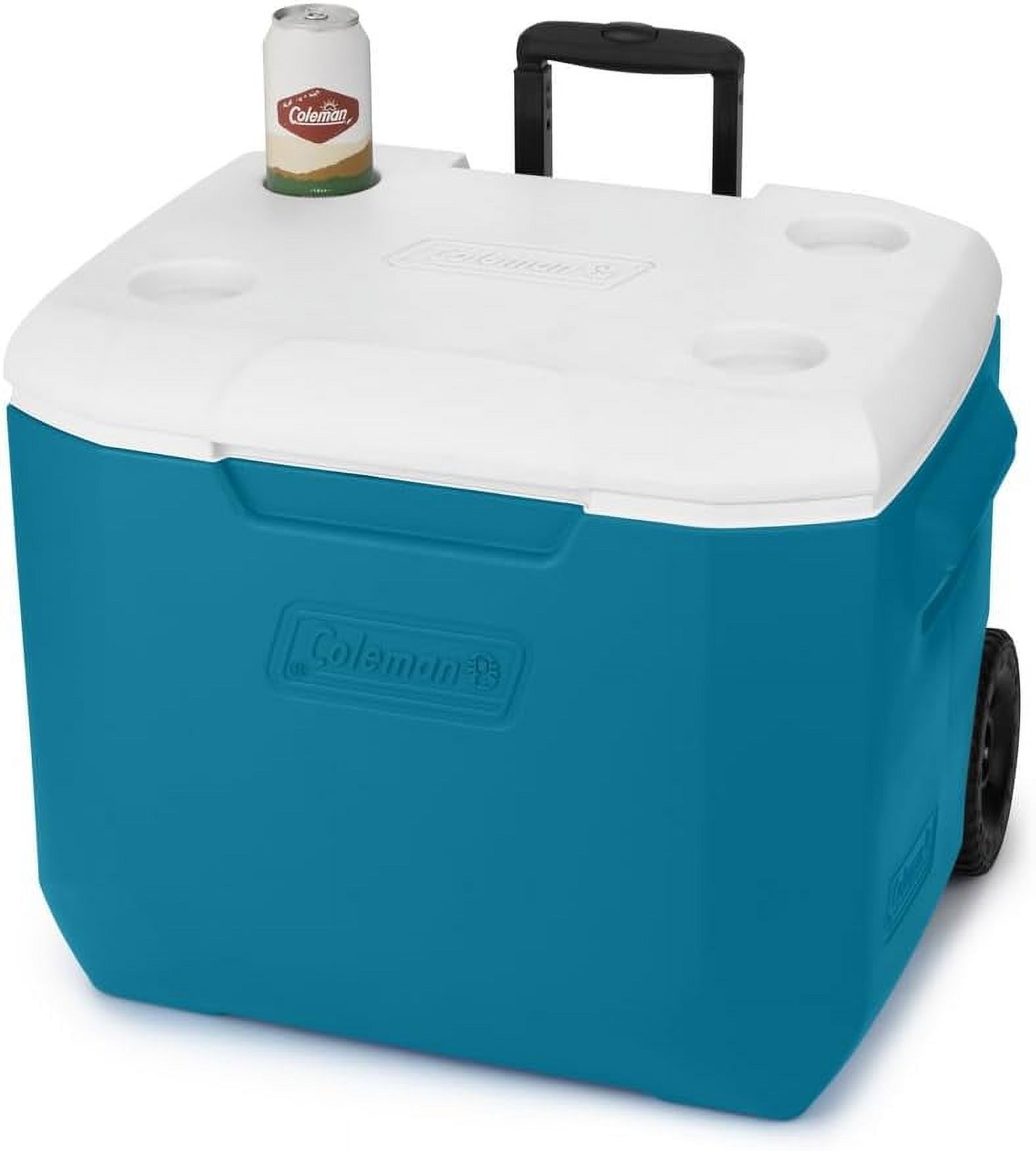 Chiller Series 60qt Wheeled Portable Cooler, Insulated Hard Cooler with Ice Retention & Heavy-Duty Wheels & Handle, Great for Camping, Tailgating, Beach, Picnic, Groceries, Boating & More