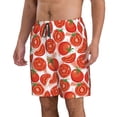 thumbnail image 2 of Kdxio Tomatoes Pattern Mens Casual Shorts - Drawstring Summer Beach Sports Shorts for Men, 2 of 9