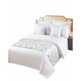 thumbnail image 2 of Xipuska Tropical Foliage Bed Runners for King Size Bed, Decorative Bed Throws for Foot of Bed, Sage Green Botanical Spring Foliage Bed Runner Sofa Throw Bedding Scarf Protector Slipcover for Bedroom, 2 of 6