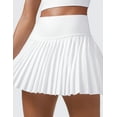 thumbnail image 4 of CRZ YOGA High Waisted Pleated Tennis Skirts for Women Mini Lined Casual Tummy Control Skort with Pockets, 4 of 5