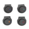 thumbnail image 3 of 20 Unids 12V Ronda Interruptor Balancín de Luz LED 3 Pin 2 Nivel Palanca SPST Azul Verde Amarillo Rojo KCD1, 3 of 8
