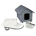 thumbnail image 5 of PETMAKER Heated Cat House with Heating Pad and Sherpa Cover (Gray), 5 of 10