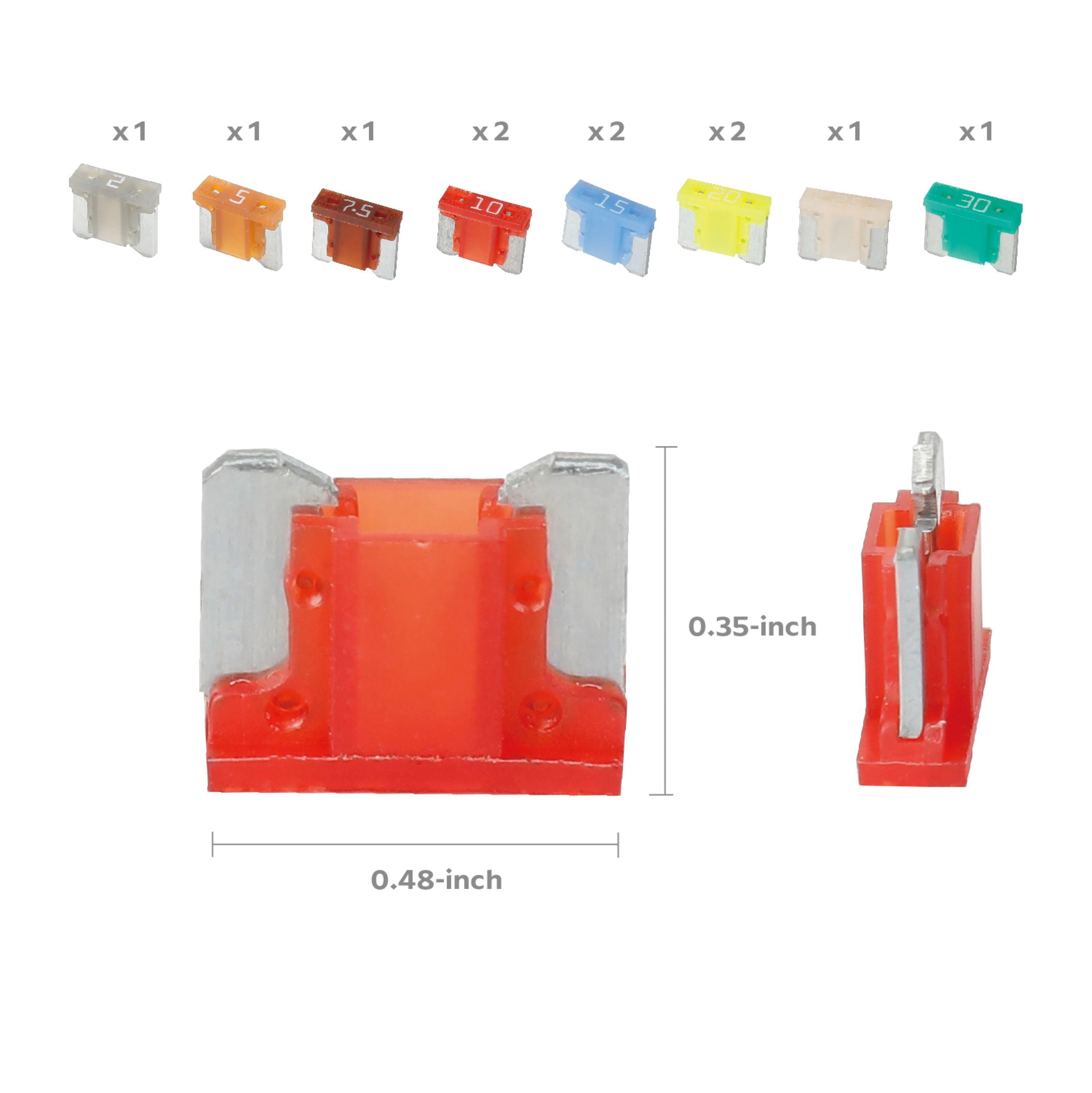 EverStart 24 Piece Emergency Fuse Caddy for GM Models Post-2000 with Color Coded Amp Ratings