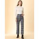 thumbnail image 3 of Pantalones De Tobillo A Cuadros Allegra K Casual Con Botones Negro L, 3 of 6