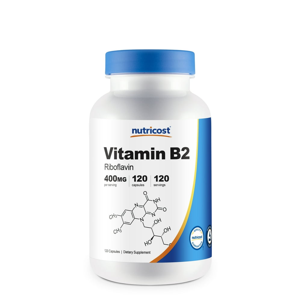 Nutricost Vitamin B2 (Riboflavin) 400mg, 120 Caps