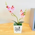 thumbnail image 6 of Ludlz 1 Set Artificial Bonsai Decorative Realistic Faux Silk Flower Wedding Party Fake Butterfly Orchid Flowers Potted for Home, 6 of 8