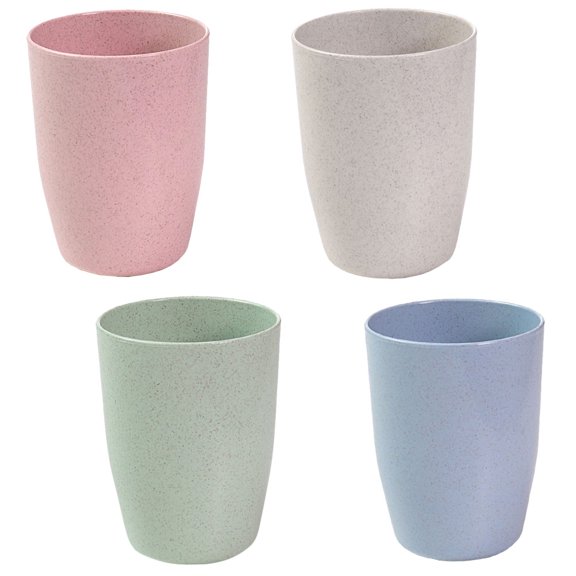 UPOUART 4Pcs Reusable Cup Light Green PP for Bathroom Tumbler