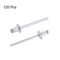 thumbnail image 4 of Unique Bargains 4mm Diameter 6mm Grip Length Silver Tone Aluminum Blind Rivets 120 Pack, 4 of 4