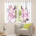 thumbnail image 4 of Pink Girly Dress 30%-50% Blackout Curtains Women Eiffel Tower Paris Curtains Tie-Dye Bedroom Curtains Modern Fashion Pink High Heels Romantic Makeup Themed Perfume Print Window Curtains,84"Wx63"L, 4 of 5