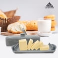 thumbnail image 2 of LAH KITCHEN Butter Dish with Knife - Butter Container with Magnetic Lid - Gray, 2 of 8
