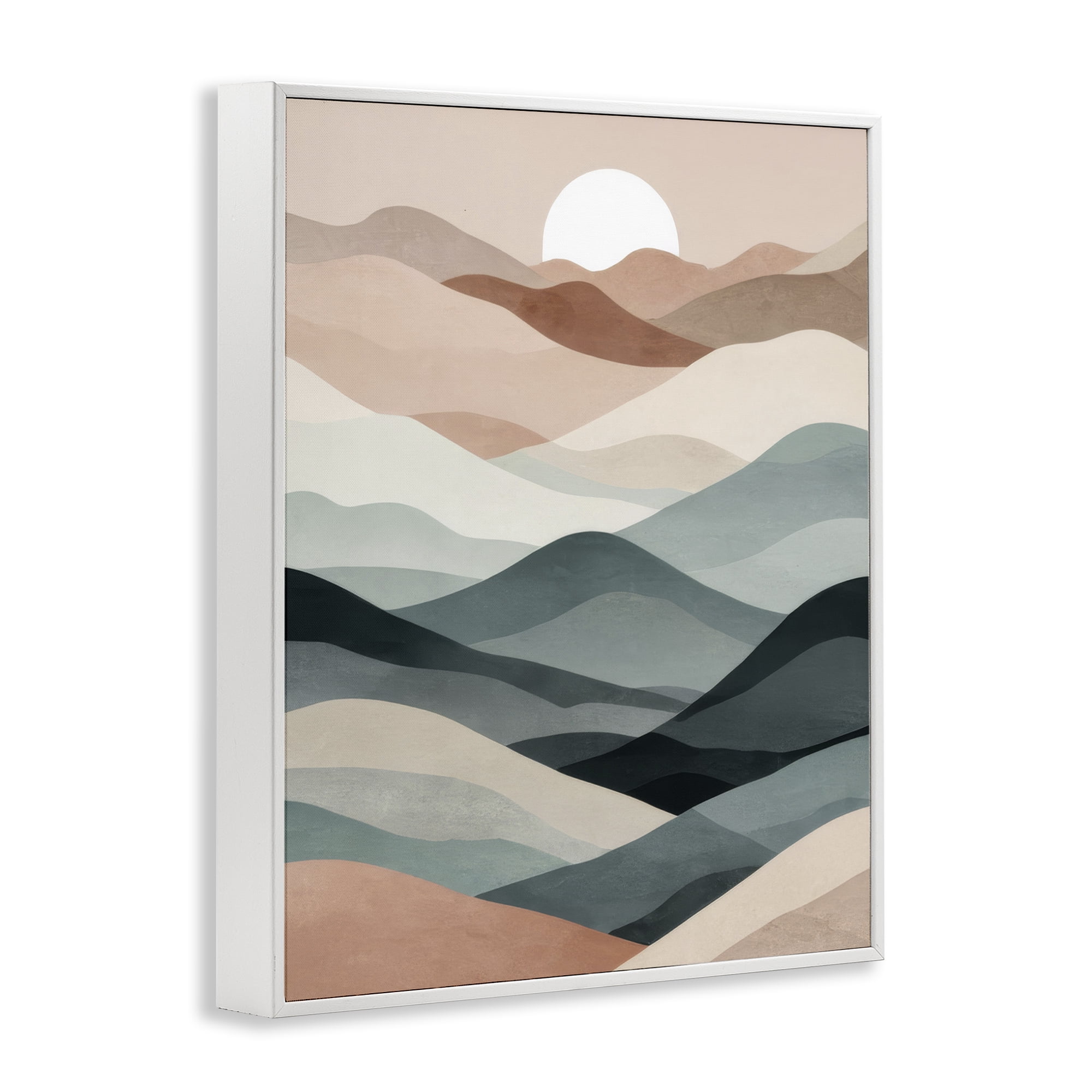 Stupell Industries Silent Dawn Landscape Landscape Painting White Framed Art Print Wall Art, 24 x 30