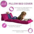 thumbnail image 2 of Posh Creations Cozy Soft Pink Microfiber Floor Pillow Cover, Queen Size, 2 of 3