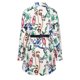 thumbnail image 5 of Blusa estampada de manga larga con botones y solapa informal con cinturón a la moda para mujer Fridja  bvmnju7595, 5 of 9