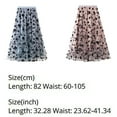 thumbnail image 6 of Caitzr Women Tutu Tulle Skirt Elastic High Waist Layered Skirt Floral Print Mesh A-Line Midi Skirt, 6 of 6