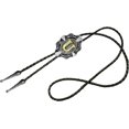 thumbnail image 2 of GHSDFBB Golden Initial A to Z in Flower Nursery Cowboy Bolo Tie with Cowhide Rope, 2 of 4