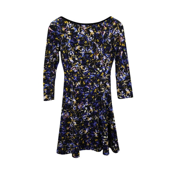Pre-Owned Erdem Vivi Floral Printed Scoop Back Mini Dress in Multicolor Cotton