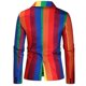 thumbnail image 3 of Men's Casual Colorful Striped One Button Slim Fit Carnival Jacket All the men, 3 of 5