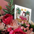 thumbnail image 3 of 3drose, Funny Cute Pink Flamingo Bird Playing Volleyball at the Beach, 12 Greeting Cards with Envelopes, 3 of 7
