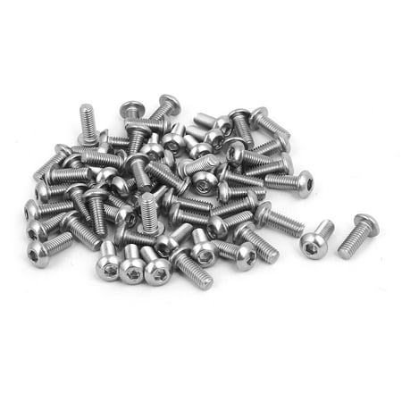 

Uxcell M3x8mm 304 Stainless Steel Button Head Hex Socket Cap Screws Fastener (60-pack)