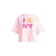 thumbnail image 6 of Scoop Women’s and Women’s Plus Cotton Cropped New York Graphic Tee, Sizes XS-4X, 6 of 6