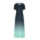 thumbnail image 2 of Vestido Corto de Verano de la Moda de las Mujeres Impreso de Manga Corta Cuello Redondo Tobillo de Longitud Vestido Casual, 2 of 4