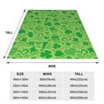 thumbnail image 3 of Bixox Fleece Blanket St Patrick's Day Pattern Super Soft Double-Sided Microfiber Flannel Blanket for Sofa, Bed, Couch, Suitable for All Seasons - 50"x40", 3 of 5