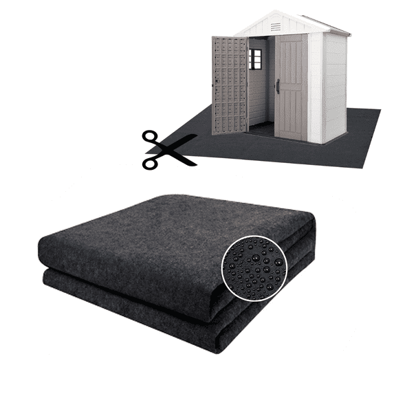 IAJXWI Outdoor Storage Shed Mat, 5.9 x 8.2 ft Waterproof Carport Mat, Oil Leak Prevention Mat for Garage, Patio, Garden, Warehouse, Hot Tub Pad