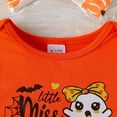thumbnail image 5 of Gibobby Baby Girl Clothes Girl Fall Winter Outfits Pants Set Preemie Clothing Headband(Orange,0-3 Months), 5 of 8