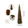 thumbnail image 3 of FastXmas Christmas Tree with LED Lights-59*12" Christmas Decorations Collapsible Artificial Tinsel Pencil Christmas Tree, Skinny Xmas Tree for Indoor Home Apartment Porch Holiday Party Decorations, 3 of 6