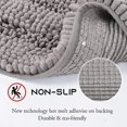 thumbnail image 2 of Bathroom Rugs Chenille Soft Striped Plush Bath Mat Non Slip Water Absorbent Bath Mat for Bathroom,Bedroom, Kitchen, Sink (Grey,21, 2 of 5