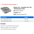 thumbnail image 2 of Radiator Cap - Compatible with 1985 - 1988 Mitsubishi Tredia 1986 1987, 2 of 2