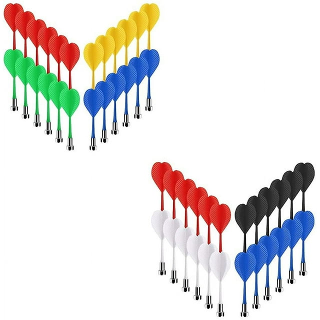 24 pcs +24 pcs Magnetic Darts Bundle, Safe Plastic Darts Replacement Dart for Magnet Dartboard