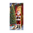 thumbnail image 2 of Funda de puerta navideña de 35x72 pulgadas - Cortina navideña para Santa Claus para decoración de puertas y paredes, tela de poliéster, fácil de instalar, 2 of 6
