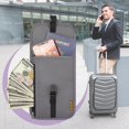 thumbnail image 4 of Bolsa De Pasaporte Bolsa Bolsas de pasaporte de viaje impermeables RFID ID tarjeta de crédito bolsa de cuello (gris oscuro), 4 of 4