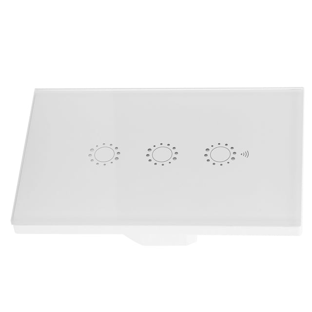 Luz LED Wifi Interruptor de Luz LED Inteligente Pantalla de Vidrio Panel Táctil Interruptores de Pared Inalámbricos Aplicación Control Remoto ANGGREK Otros