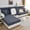 Dark Grey, variant on Stretch Chaise Cushion Cover, Jacquard L Shape Sofa Chaise Lounger Sofa Slipcover 1 2 3 Seat Sectional Couch Cover Furniture Protector for Living Room (Orange,Chaise Lounge)