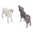 thumbnail image 4 of 2pcs Howling Wolf Action Figure Figurines Toys Howling Wolf Animal Model Educational Presents for Kids, 4 of 8