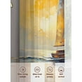 thumbnail image 6 of Boat Lake Sheer Curtains 45 Inches Long 2 Panels Scenery Abstract Light Filtering Semi Sheer Window Curtains Drapes for Bedroom Living Room 52"x45", 6 of 7