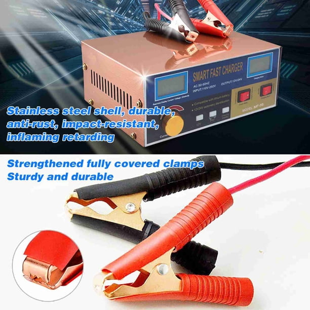 Cargador de Batería Automática de Litio Inteligente 12 V/24 V Cargador de Batería Reacondicionador Reparación