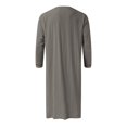 thumbnail image 5 of XDZJLR Men Shirts Muslim Arabia Long Sleeve Pocket Loose Robe Solid Pocket Tops, 5 of 5