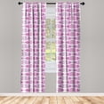 thumbnail image 2 of Ambesonne Geometric Curtains, Watercolor Triangles Plot, Pair of 28"x95", Pale Purple White and Grey, 2 of 4
