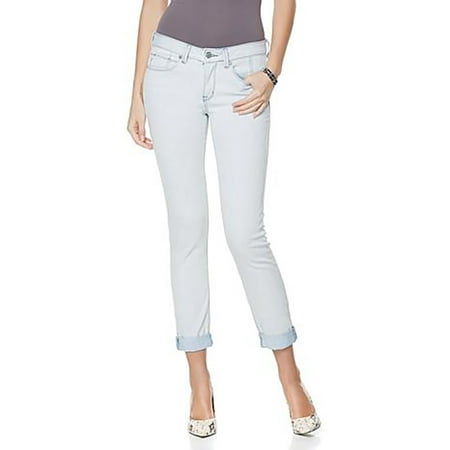G by GIULIANA Luxe Womens Stretch Denim Boyfriend Jeans LIGHT BLUE Size