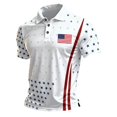 thumbnail image 3 of Men's 4th of July Polo Shirt American Flag Short Sleeve Golf Shirt Casual Button Down Shirts Independence Day Outfit(White10,XXXXXXL), 3 of 3