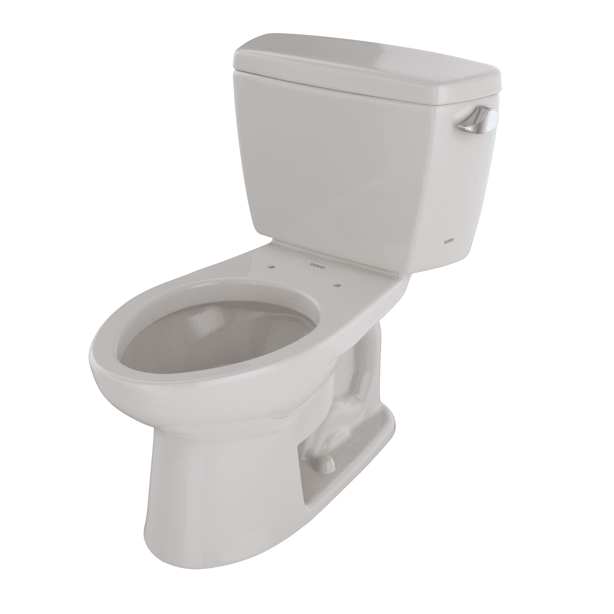 Two-piece Toilet Two-Piece Toilet Elongated Bowl and Water Tank with Soft Closing Seat Cotton White Finish Dualable for Left and Right Hand Flush Valve