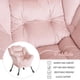 thumbnail image 3 of Rosa moderno lounge chair con oversized design y folding ottoman - the perfect comfortable reading chair para sala de estar y dormitorio, 3 of 6
