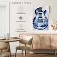 thumbnail image 5 of Elephant Stock Electric Blues I Wall Art - Vertical Multi Panel Canvas - Living Room Wall Decor - Music Multi Panel - White And Black Decor By Annie Warren - 36" x 57", 5 of 8