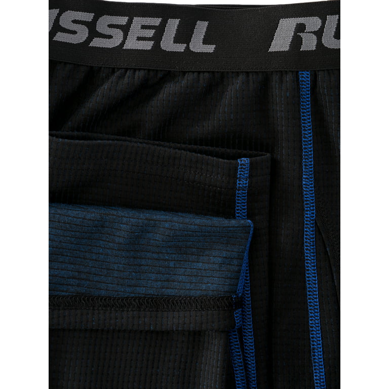 Russell Mens & Big Men's L3 Tech Grid Baselayer Performance Thermal  Underwear Pant, Sizes M-5XL 