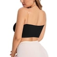 thumbnail image 3 of Tsesme Plus Size Strapless Bras for Women, Seamless Bandeau Tube Top Bra, Non Slip Push up Support Layering Bras XL, 3 of 7